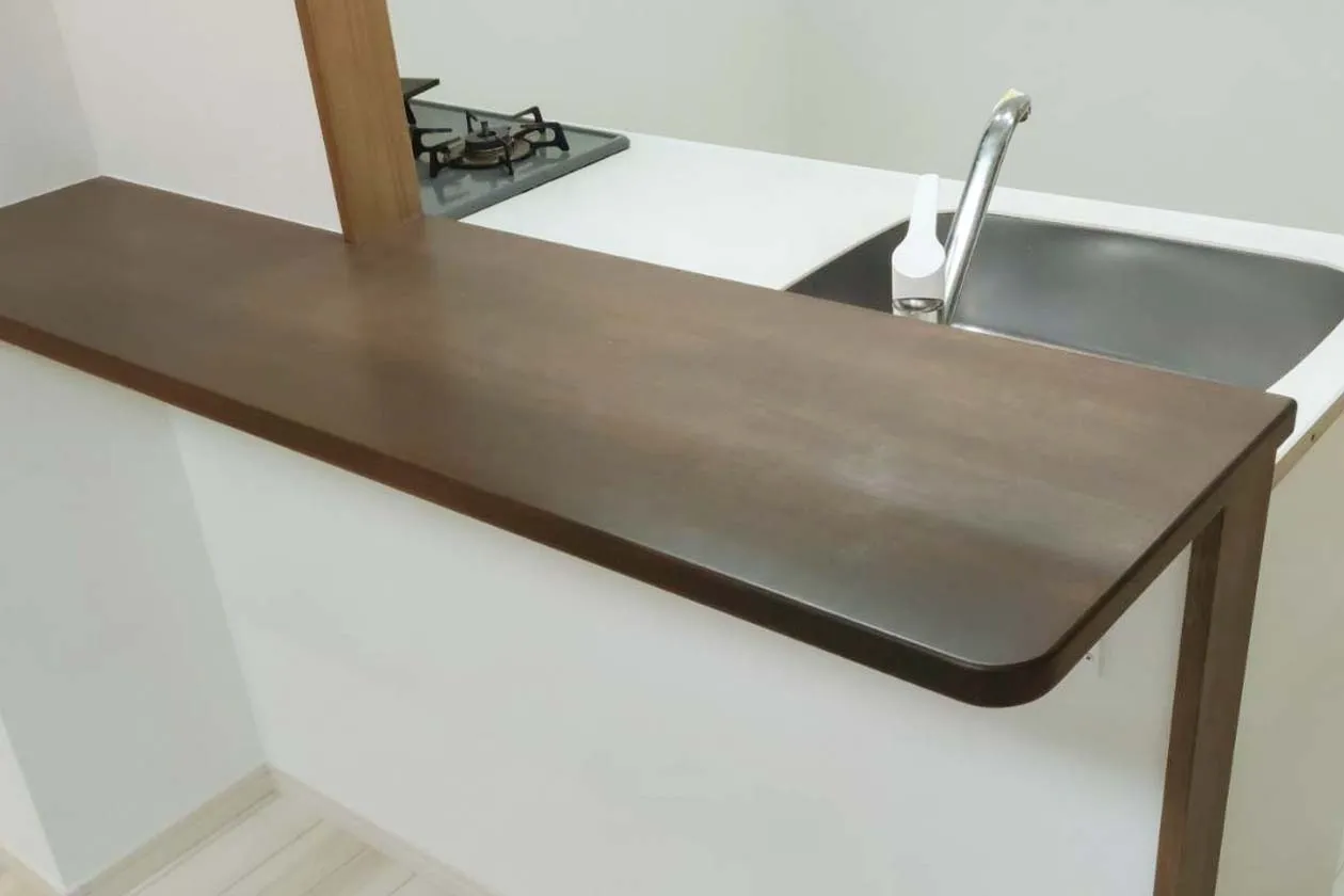 カウンター天板 擦れ傷